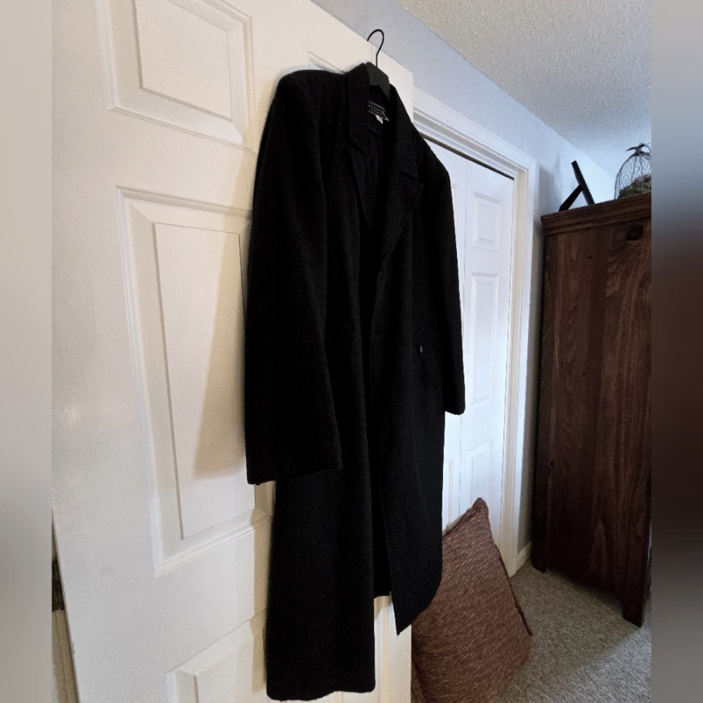 Mens Peruvian Connection Charcoal Alpaca Wool  coat Large - Picture 6 of 6